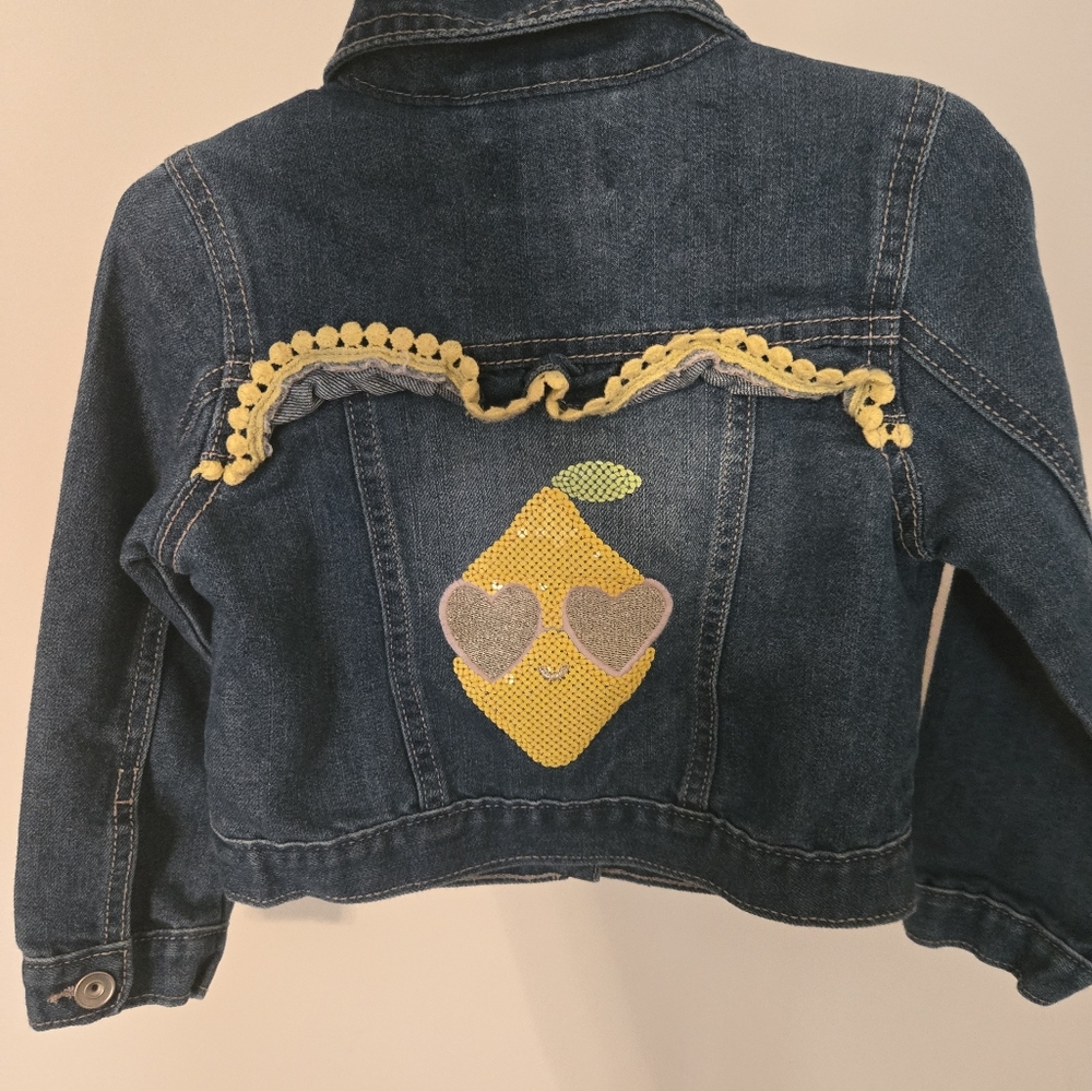 Denim Jacket with Lemon Patch